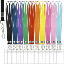 30 Pcs Lanyards for ID Badges, Clear Lanyards for Cruise Ship Cards, Waterproof