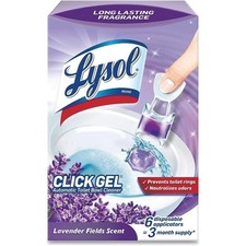 Automatic Toilet Bowl Cleaner Gel Click Refillable Lavender Scented Freshener