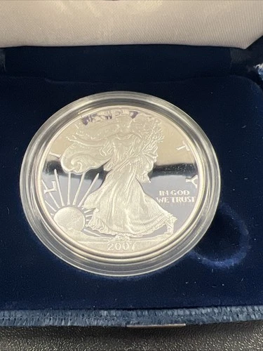 2007-W American Silver Eagle $1 - Proof / w/Box & COA - Beautiful! - No Reserve!