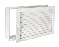 Warmluftgitter PutzbüNdig Wgpb 3523 W Weiss 350 X 230Mm Mit Einbaurahmen