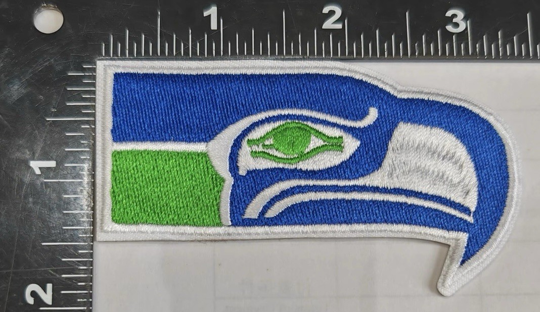 SEATTLE SEAHAWKS IRON ON EMBROIDERED PATCH