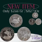 3pc  .999 Silver $7 Seven Dollar Casino Gaming Token Aladdin & Circus Circus