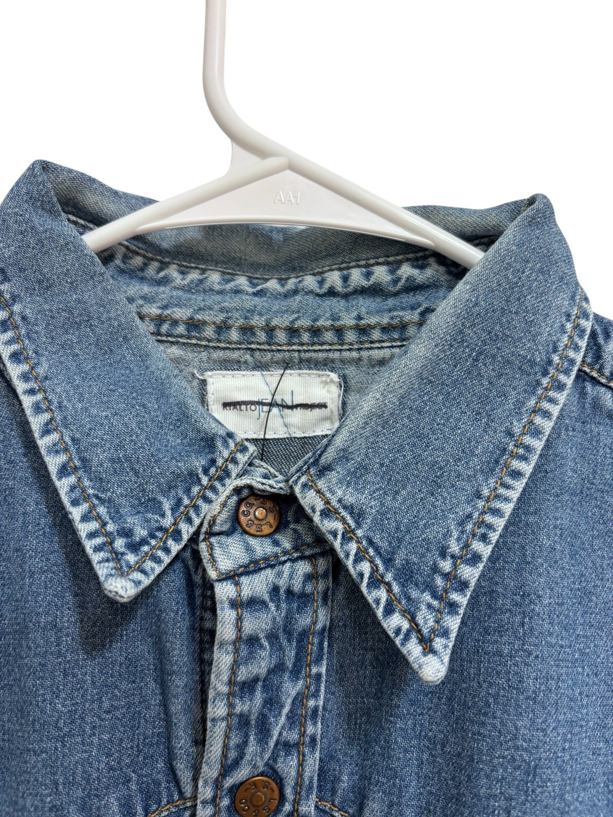 RARE! Free People Levis Rialto Jean Project The Brin Denim Shirt XL Slouchy NWT! image 3