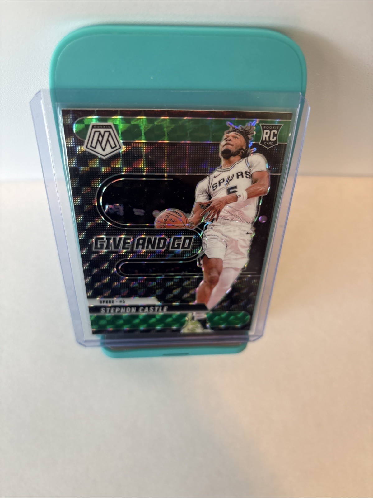 2024-25 Panini Mosaic Give and Go Stephon Castle Rookie Card Green Prizm