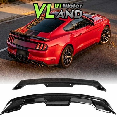 For 2015-2023 Ford Mustang GT500 Style Spoiler W/Smoke Gurney Flap Wicker Bill
