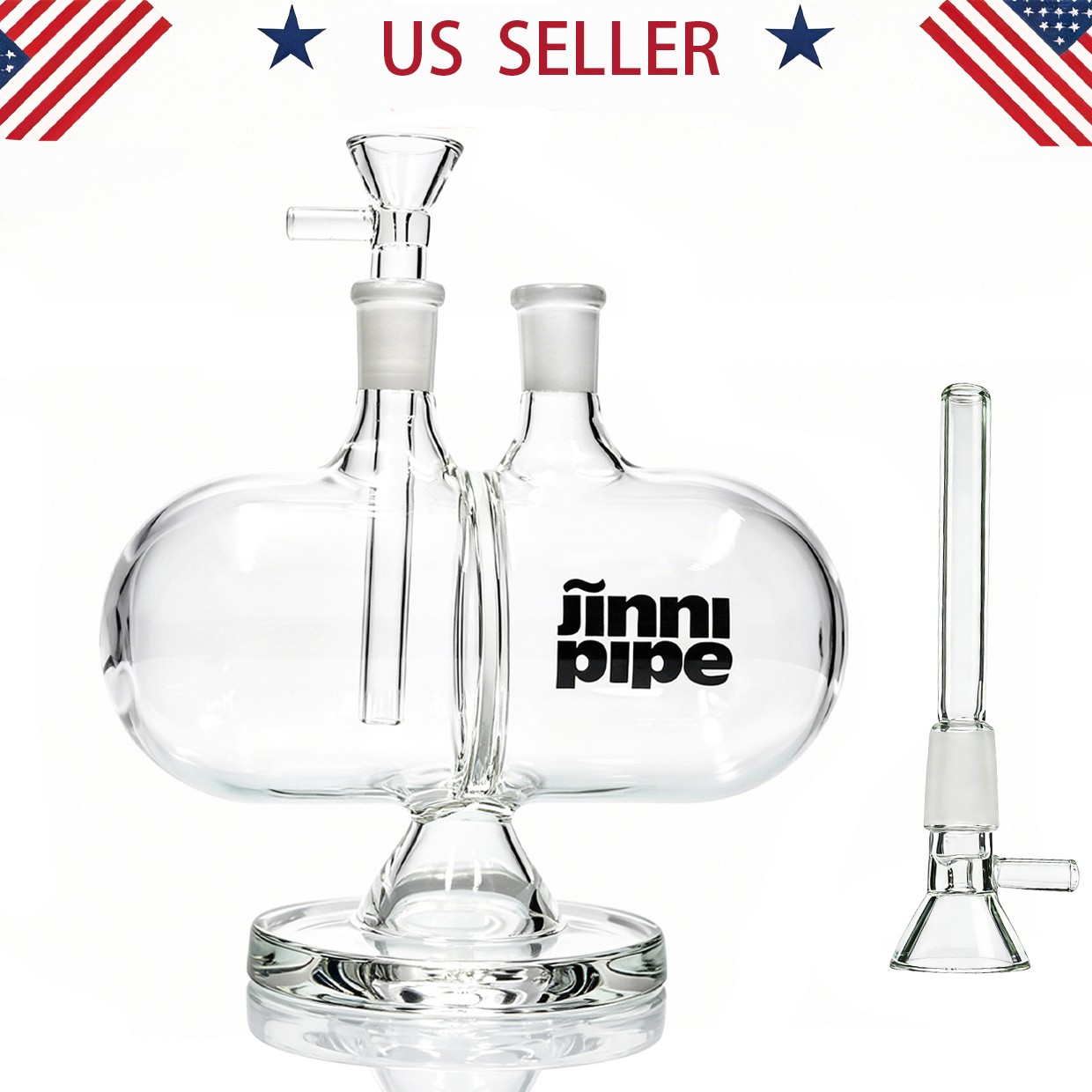 7.5in Gravity Bong Glass Water Pipes Smoking Perc Bongs Down Stem Hookah BUBBLER
