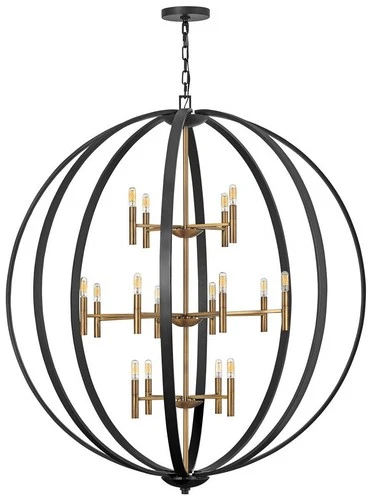 Hinkley Euclid 52"W Spanish Bronze 16-Light Foyer Chandelier - Picture 2 of 7