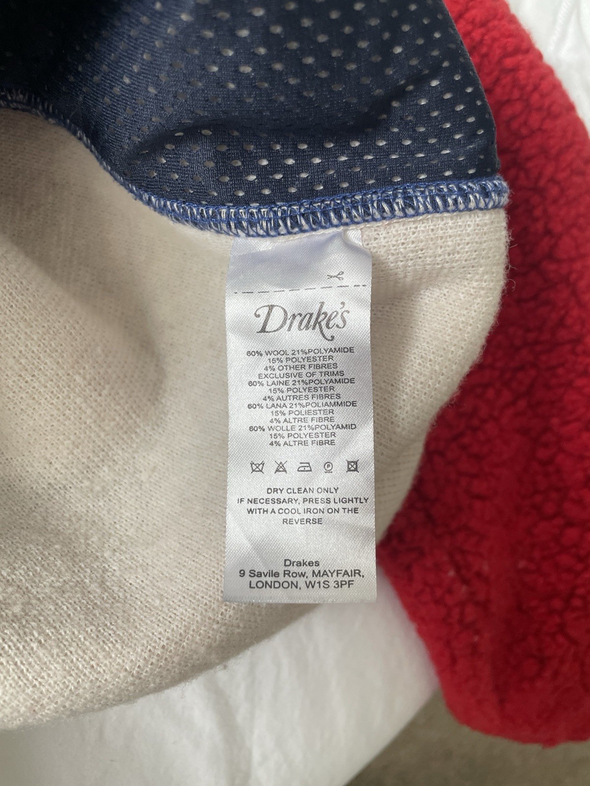 Drake’s Boucle Wool Zip Fleece Jacket S Brand New image 5