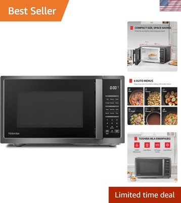 ML4-EM09PABS Small Countertop Microwave Oven with 6 Auto Menus, Mute Function...