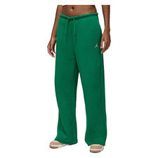 Jordan Brooklyn Fleece Women's Open-Hem Pants Malachite/White 