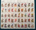 50 Vintage 20 Cents - US stamps / Sheet - State Bird Collection $10 Face Value