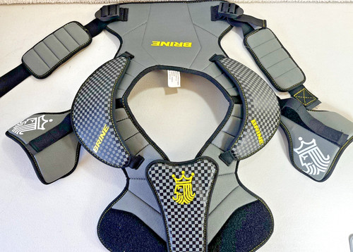 BRINE LoPro Prodigy LACROSSE SHOULDER PADS Youth Large Fantastic Pre-owned Shape