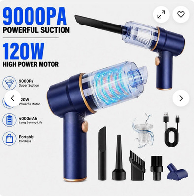 Handheld Car Vacuum Cleaner, 9000Pa Vacuum Cleaner and Air Duster