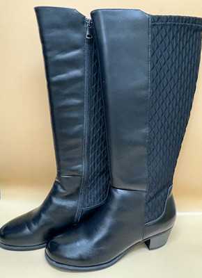 Propet WFX105L Womens Black Leather Talise Tall Boots NEW Size 11 M DS20