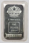 1981 Engelhard Maple Leaf Canadian Bull Hallmark Rev Border 999 Silver Bar 1 oz