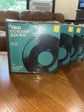 4 Vintage Never Used Focal 100 Rotary slide Trays Kmart Slides