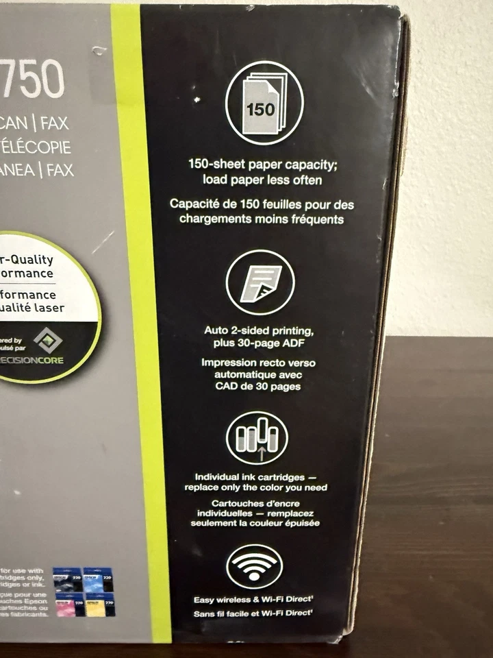 Epson WorkForce WF-2750 All in One Printer - NEW In Sealed Box! - Image 3 of 4