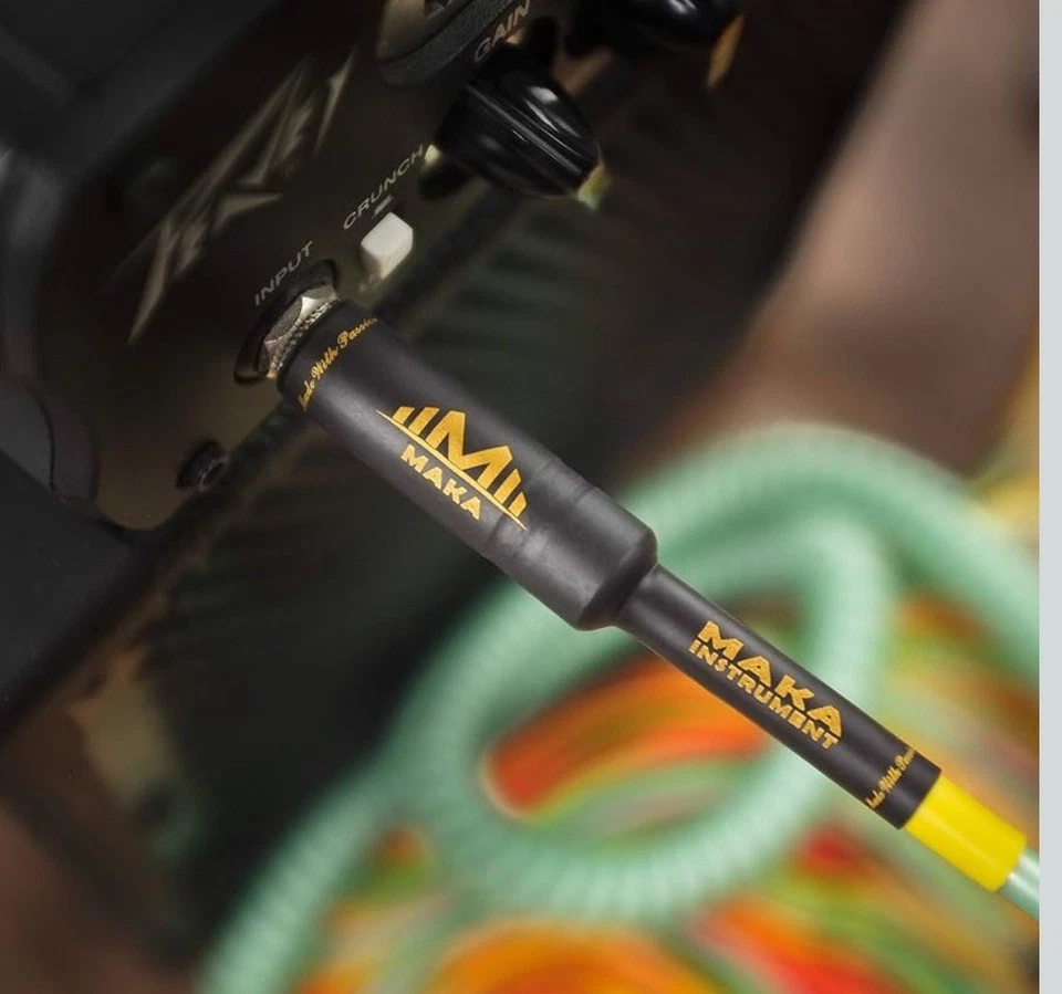 Cable de bobina de guitarra premium de 20 pies, cable rizado enrollado para instrumento para bajo de guitarra, Foto 3 de 4