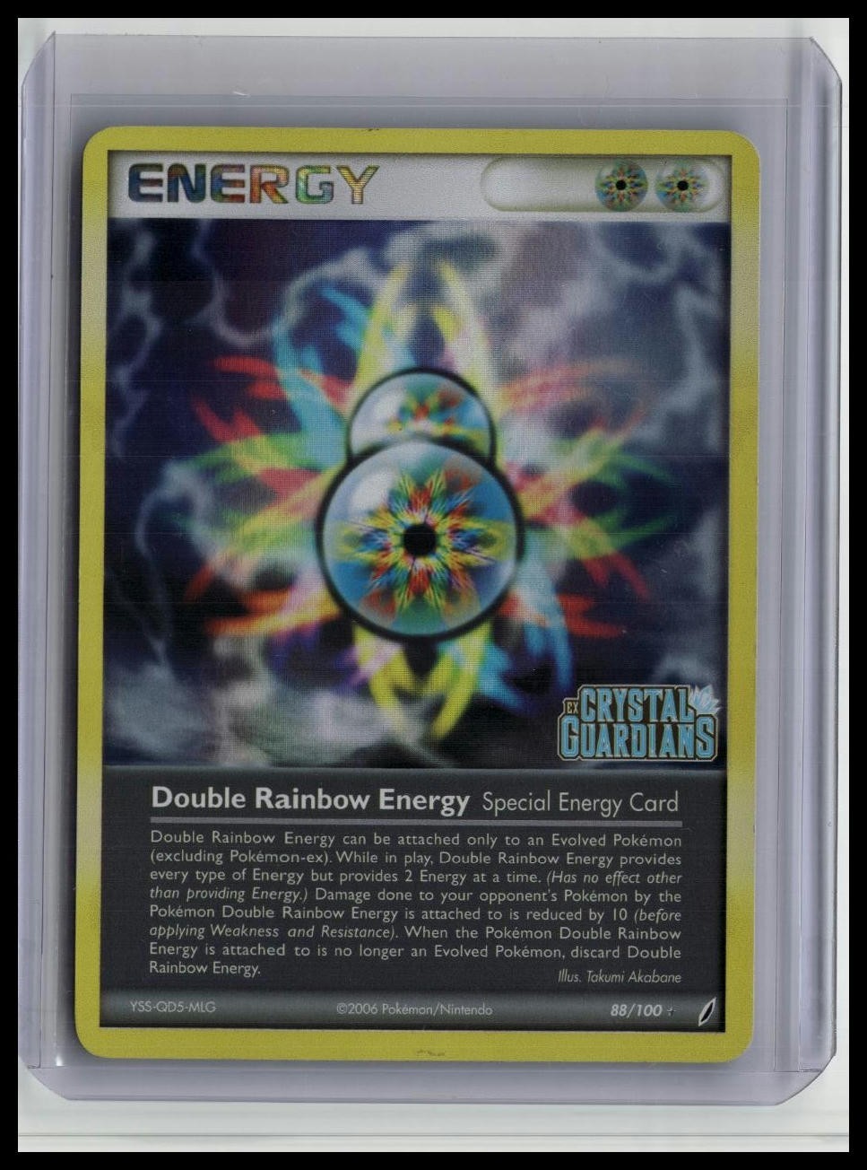 Double Rainbow Energy - Crystal Guardians Stamped 88/100 Pokemon TCG