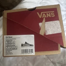 Size 10.5 - VANS Old Skool Black Checkerboard