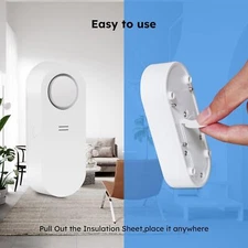 Pair Water Leak Detectors Audio Alarm Sensor Sensitive Leak 120dB for Kitchen