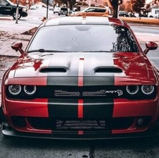 For Dodge Challenger 15 To 22 Racing Stripe Graphic Vinyl Decal Sticker 36 Feet