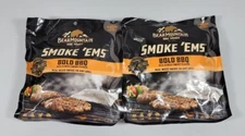 2 Pack Bold BBQ Bear Mountain GOURMET BBQ Smoke 'Ems 6oz 90 Minutes Of Smoke