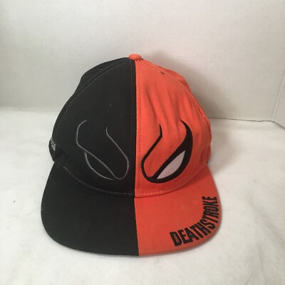 Six Flags Magic Mountain DC Comics Deathstroke Snapback Adult Hat Orange & Black