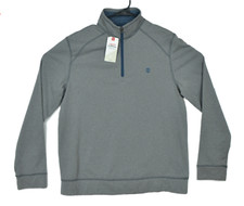 IZOD Pullover Men's Size S Saltwater 1/4 Zip Relaxed Classic Gray