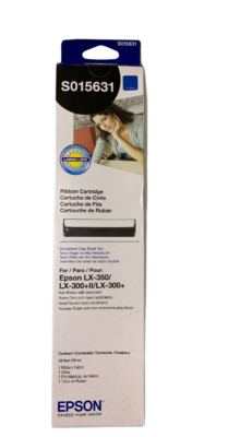 Epson S015631 Ribbon Cartridge for LX-350 LX300 Dot Matrix Printer ...