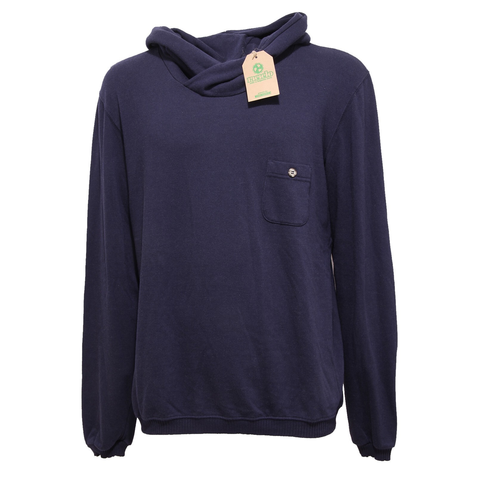 5235Q мужская толстовка felpa uomo MADSON со скидкой в синем цвете