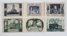 FRANKENHAUSEN NOTGELD 6x 50 PFENNIG 1921 COMPLETE SET *KYFFHAUSER* GERMANY (8199
