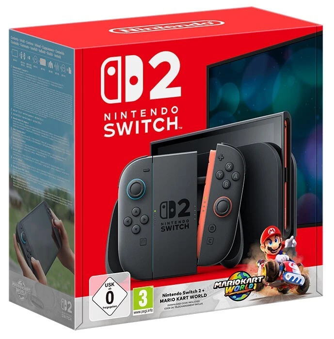 NINTENDO SWITCH 2 + MARIO KART WORLD  CONSOLE NUOVA EDIZIONE 2025 GAR ITALIA