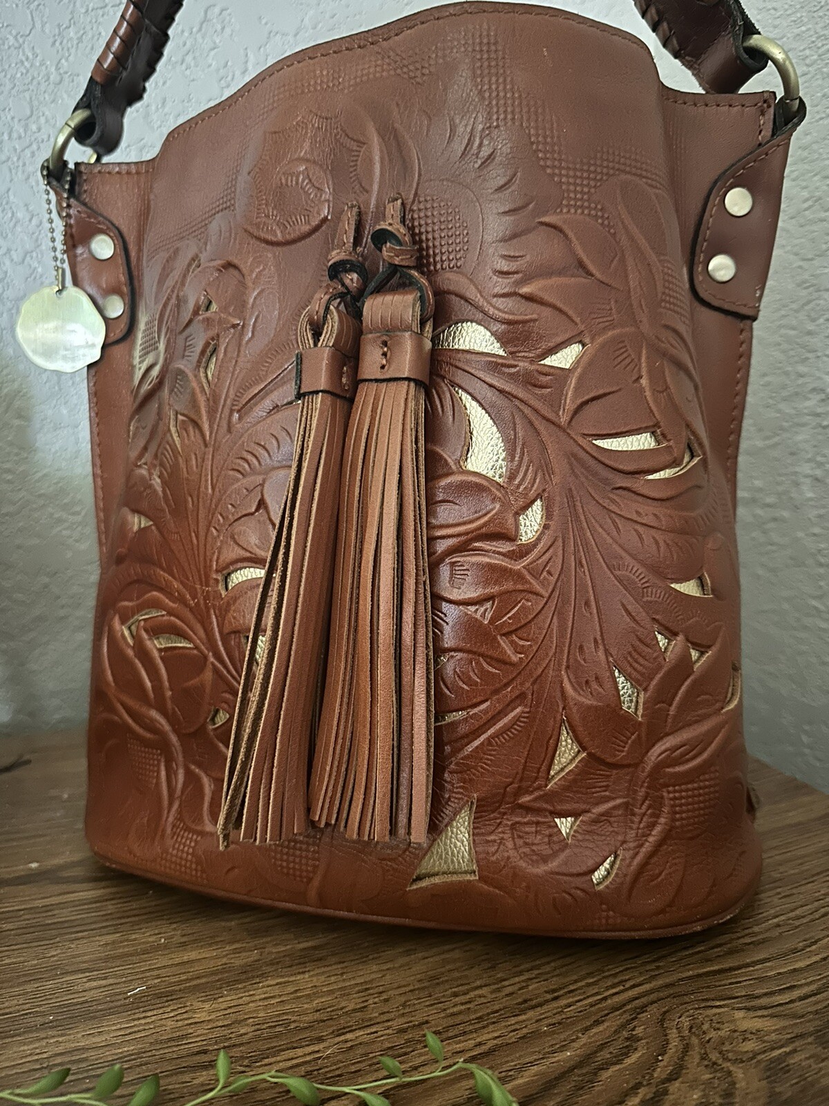 Patricia Nash Octavia Bucket Handbag Gem