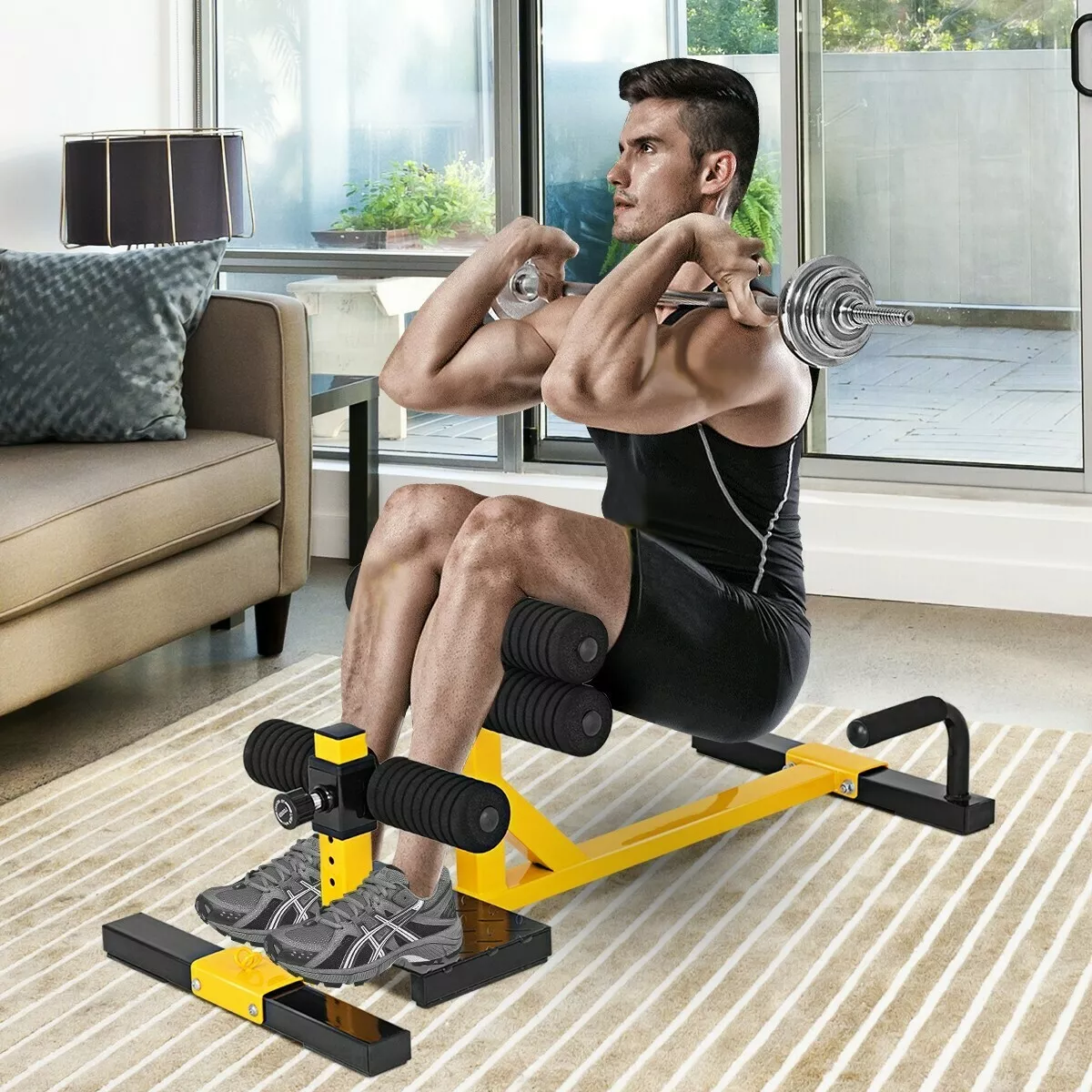 3-in-1 Sissy Squat Ab Workout Home Gym Sit-up Machine