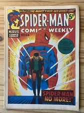 SPIDER-MAN COMICS WEEKLY # 44 DATE 15/12/73 ICONIC COVER .1ST UK KINGPIN VFN