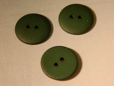 25 NEW 3/4 INCH  OLIVE GREEN DULL/MATTE FINISH BUTTONS # 261CD29-24