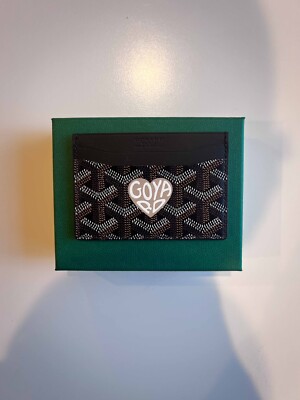 Goyard Saint-Sulpice Black Card Holder LIMITED EDITION Heart BRAND