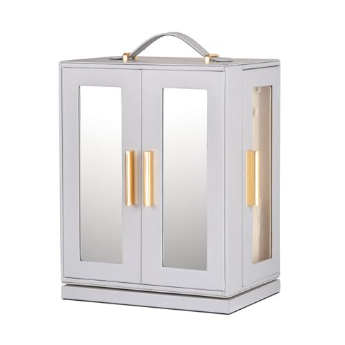 Jewelry Box 360° Rotating, Jewelry Storage Case with 5 Drawers, Jewelry GRAY-image