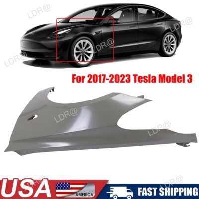 New Fender For 2017-2023 Tesla Model 3 Front Left Driver Side Primed Replacement
