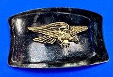 Western American Eagle Flying high Vintage Black Background Belt Buckle