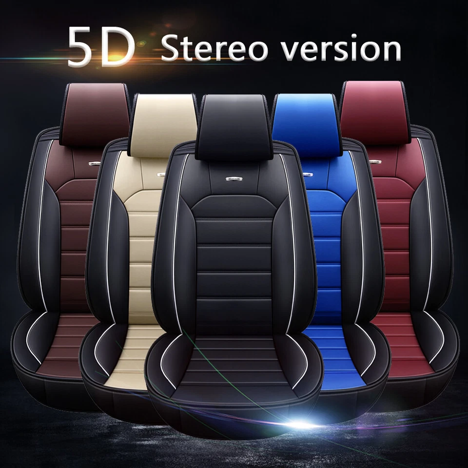 Juego completo de funda de cojín impermeable de cuero para coche de 5 asientos para Chevrolet Malibu Foto 2 de 4