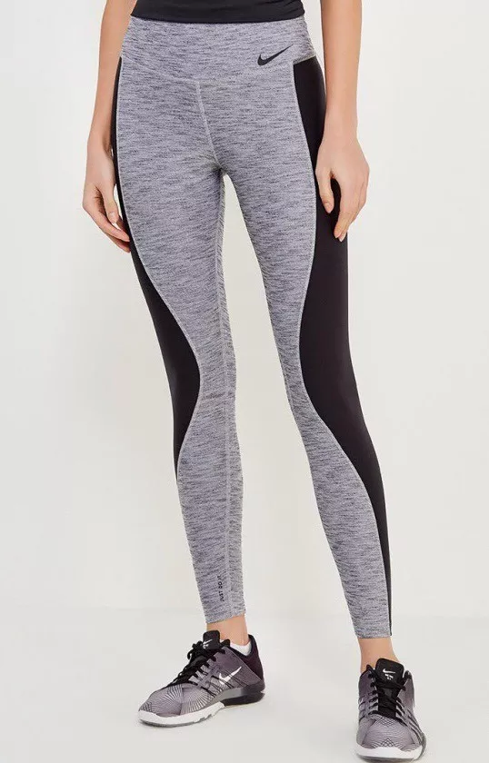 Nike Power Legend Tight Fit High Rise Tights 892291 010 Grey Black