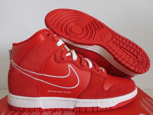 MENS NIKE DUNK HIGH SE "FIRST USE RED" UNIVERSITY RED-SAIL SZ 7.5 [DH0960-600]