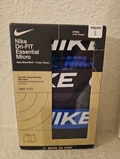 Nike Boy's Dri-FIT Micro Essential Boxer Briefs 3 Pack  Youth Large New