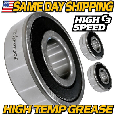 (2 Pack) Spindle Rebuild Bearings fits John Deere AM105409 w/ Hi-Temp Grease