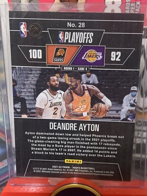 2021-22 Panini NBA Hoops Deandre Ayton Road To The Finals