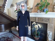 St. John Collection Black Knit Wrap Skirt  Jacket Suit Size 6