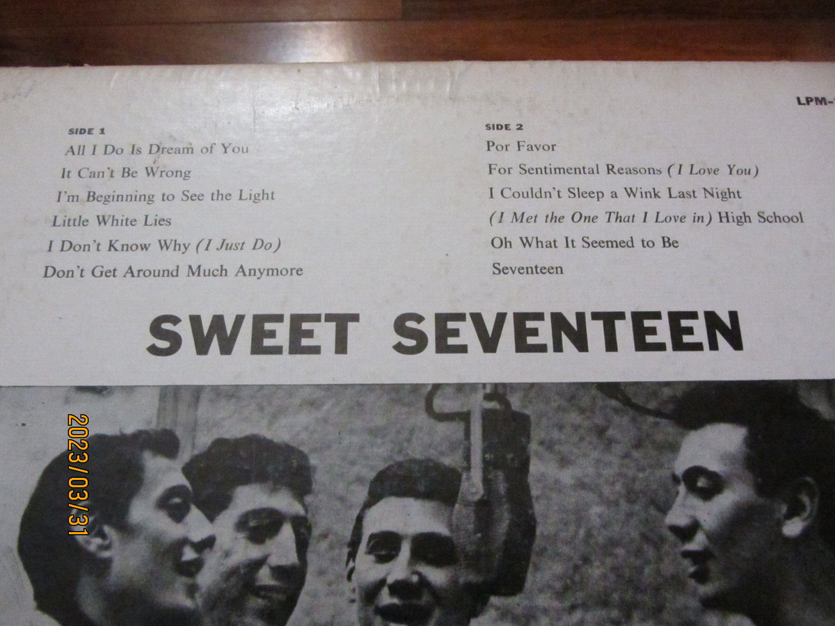 Ames Brothers ‎– Sweet Seventeen (RCA Victor LPM-1487) LP Vinyl