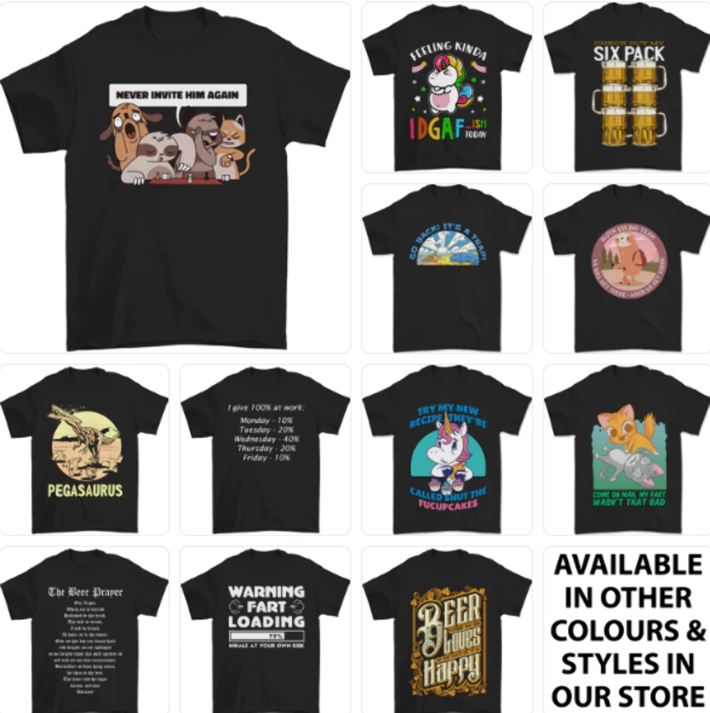 Funny T-Shirts Mens Slogan Humour Joke Novelty